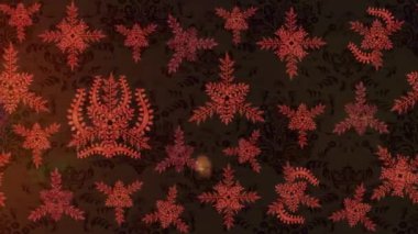 Renkli unsurlarla hareketli arka plan görüntüleri. Çiçekler. Eski model. Bayrak tarzı. Video kaydı. Şablon. Döngü. Kusursuz..