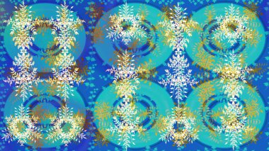 Kar tanesi kışı mavi, nötr ve yeşil renklerde izole edilir. Raster illüstrasyonu. Kutlamanın sembolü. Yeni yıl tabelası. Noel tasarımı için. Mavi, nötr ve yeşil simge silueti.