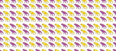 Renkli kertenkele benzeri dinozorlar paketleme ya da giydirme için. Dinozorlarla birlikte geometrik kusursuz desen. Saurischian dinozorları.