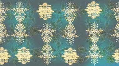 Yeni yıl kar tanesi. Düz kar karalama ikonları, kar taneleri silueti nötr, mavi ve yeşil renkler noel afişi için, kartlar. Güzel soyut kar taneleri raster tasarımı..