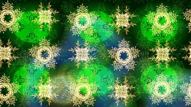 Kar taneleri deseni. Raster illüstrasyonu. Renkli arka planda izole edilmiş kar tanelerinin düz tasarımı. Kar tanesi süsleme deseni. Kar taneleri arkaplanı.