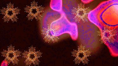 Desen snowflakes.raster Noel soyut renkli arka plan ile düşen kar tanesi. Raster illüstrasyon.