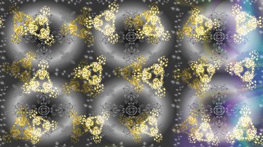 Gri, nötr ve bej renkler üzerine tasarım. Raster illüstrasyonu. Raster kış deseni. Çiçek Elementleri ile soyut arkaplan.