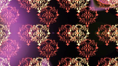 Siyah, mor ve pembe renklerde manzaralı çiçek deseni. Sevgililer günü ve tebrik kartı konsepti için şık bir davetiye. Üst manzara, yumuşak stil. Çiçek kompozisyonu, el boyası, hassas şablon..