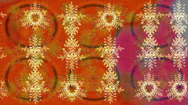 Çiçekli el çizimi çizimi deseni. Modern gelişim turuncu, kahverengi ve kırmızı raster arka plan duvar kâğıdı illüstrasyonlu klasik çizgi çizgisi, desenli desenli çiçekler, çiçekli süsler.