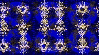 Yeni yıl kar tanesi. Mavi, gri ve kahverengi renkler üzerine şirin soyut kar taneleri raster tasarımı. Düz kar karalama ikonları, kar taneleri silueti Noel afişi için, kartlar.