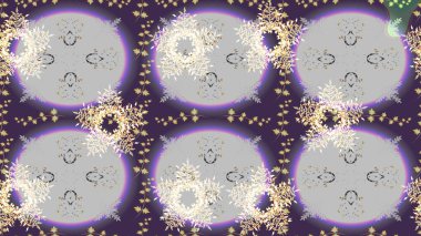 Geleneksel oryantasyon süsü. Klasik klasik klasik arka plan. Klasik Raster çizimi nötr, gri, mor ve altın desenli..