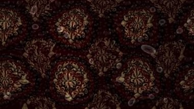 Renkli unsurlarla hareketli arka plan görüntüleri. Çiçekler. Eski model. Bayrak tarzı. Video kaydı. Şablon. Döngü. Kusursuz..