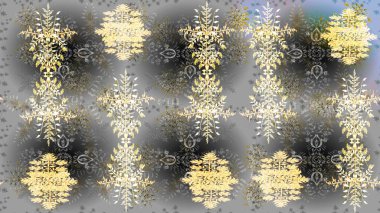 Düz kar karalama ikonları, kar taneleri gri, bej ve nötr renkli siluetler noel afişi için, kartlar. Yeni yıl kar tanesi. Güzel soyut kar taneleri raster tasarımı..