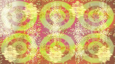 Raster resim. Raster kar taneleri arka plan. Snowflakes desen. Renk arka plan üzerinde izole soyut kar taneleri ile düz tasarım. Kar tanesi renkli desen.