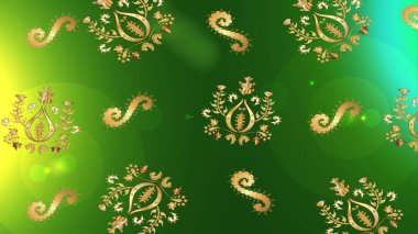 Güzel bir kış süsü. Kar taneleri koleksiyonu. Altın kar tanelerinden izole edilmiş. Raster illüstrasyonu.