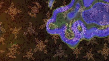 Lace Snowflakes 'in etnik kökü. Raster illüstrasyonu. Stilize Çiçekler. Mandalas 'ın dekoratif dokusu. Kumaş veya Duvar Kağıdı Tasarımı. Tekstil için Lacy Fashion Print. Halk Biçimi.