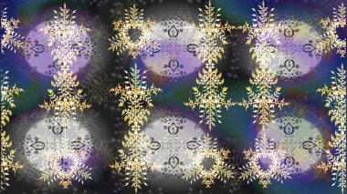 Arabesk ile klasik model. Arabesk ve çiçekli doğu raster desenleri. Geleneksel klasik süs.