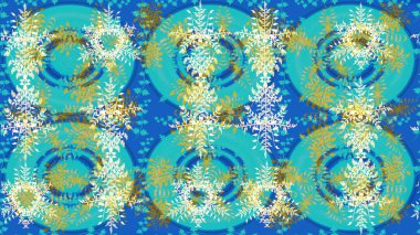 Raster illüstrasyonu. Kar taneleri deseni. Noel Kar Taneleri Arkaplanı. Raster Noel soyut renkli arka plan ve tatlı kar tanesi. Şirin Desen.