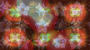 Düz dizayn. Kar tanesi ikonu, izole edilmiş. Raster illüstrasyonu. Raster kar tanesi ikonu. Renkli arka planda kar taneleri.