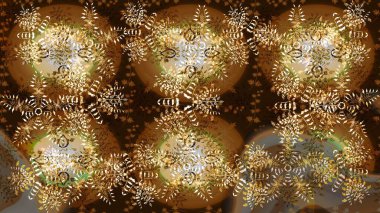 Kahverengi, bej ve nötr renkler ve kar taneleri. Raster illüstrasyonu. Raster Noel soyut renkli arkaplan ve tatlı kar tanesi.