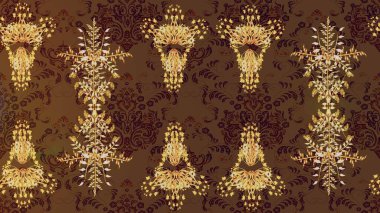 Kar taneleri tasarımı. Son moda kar taneleri ve elementler onun kartlarını gösteriyor. Modern soyut tasarım posteri, kapak, kahverengi, nötr ve bej renkli kart tasarımı. Retro biçim dokusu, kış elementleri.