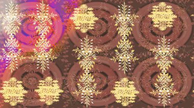 Kar tanesi süs desen. Snowflakes desen. Kar taneleri arka plan. Arka plan üzerinde izole soyut kar taneleri ile düz tasarım. Raster illüstrasyon.