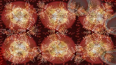 Raster. Kış Noel 'inde kar bembeyaz kristal element. Meteoroloji buz koleksiyonu. Xmas Frost kar taneleri izole edilmiş siluet sembolü. Kar Tanesi raster simgesi arka planı kahverengi, kırmızı ve bej rengi.