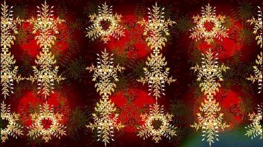 Renkli kar tanesi süsü. Kar tanesi süsü Raster illüstrasyonu. Kar taneleri izole edildi. Güzel süs eşyası..