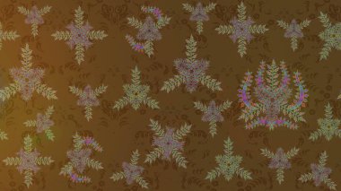 Flower sketch on brown, green and neutral colors. Flourish ornamental spring garden texture. Raster illustration. Flowers on brown, green and neutral colors. Floral pattern. clipart