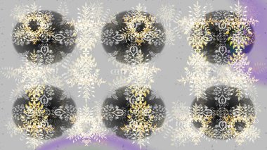 Renkli arka planda izole tatlı kar taneleri. Raster illüstrasyonu. Kar taneli renkler.