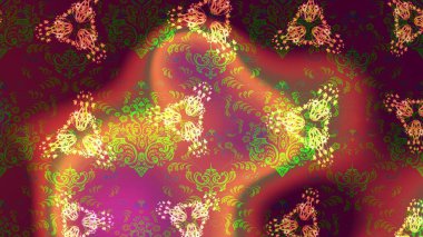 El çizimi çiçek çizimi deseni (fayans). Şirin çiçekli, desenli, kahverengi, kırmızı ve mor renkli bir eskiz deseni. Tekstil için suluboya çizim deseni.