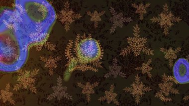 Güzel soyut kar tanesi raster tasarımı. Düz kar karalama ikonları, kar taneleri kahverengi, gri ve siyah renkli siluetler noel afişi, kartlar. Yeni yıl kar tanesi.