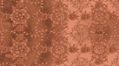 Kusursuz çiçek deseni. Raster illüstrasyonu. Asya tekstil tarzında. Güzel kumaş deseni. Renkli Bahar Temalı Kusursuz Arkaplan. Düz Çiçek Elementleri Tasarımı.