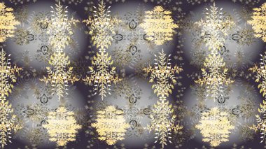 Kar taneleri arka planda. Kar taneleri deseni. Raster illüstrasyonu. Kar tanesi süsleme deseni. Renkli arkaplanda izole edilmiş kar tanelerinin düz tasarımı.