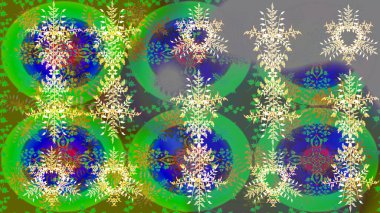 Kar Tanesi Simgesi. Kar taneleri renklerde yalıtılmış. Raster illüstrasyonu. Raster illüstrasyonu.