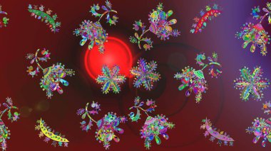 Arabesk ve çiçek öğeleri ile oryantal raster desen. Geleneksel klasik süs. Arabesk ile Vintage desen.