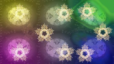 Kış arka plan. Raster Noel renkli arka plan ile düşen kar tanesi. Noel kar taneleri ile arka plan. Raster illüstrasyon.