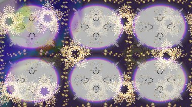 Gri, mor ve nötr renklerde kristal kar tanesi. Raster illüstrasyonu.