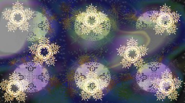 Desen snowflakes.raster Noel soyut renkli arka plan ile düşen kar tanesi. Raster illüstrasyon.