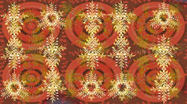 Soyut mandala veya kaprisli kar tanesi içini kaplamak sanat çizmek. Renkli arka plan üzerinde izole sevimli kar taneleri. Raster illüstrasyon.