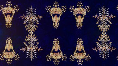 Çiçekli ipek eşarp. El çizimi çiçek unsurları olan soyut çizim raster deseni. 1950-1960 motifleri. Retro tekstil tasarım koleksiyonu. Siyah, gri ve mavi üzerine siyah, gri ve mavi.