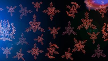 Düz renkli arka plan üzerinde izole kar taneleri tasarımı. Kar tanesi süs desen. Kar taneleri arka plan. Snowflakes desen. Raster illüstrasyon.