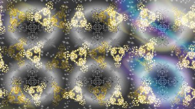 Kar tanesi rengarenk desen. Kar taneleri deseni. Soyut kar taneleri arkaplanda izole edilmiş düz dizayn. Raster kar taneleri arka planda. Raster illüstrasyonu.