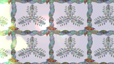 Tarafsız, gri ve yeşil renklerde güzel çiçeklerle kusursuz desen, suluboya çiçek deseni, duvar kağıdı, kart ya da kumaş için fayanslı. Raster..