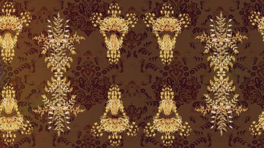 Çiçek deseni. Raster illüstrasyonu. Chichi 'nin kumaş kalıbını çiz. Renkli Bahar Teması eskiz kalıbı. Düz Çiçek Elementleri Tasarımı.