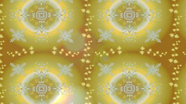 Çiçekli karalama şeklinde Raster çiçek deseni. Sarı, nötr ve kahverengi renklerde bahar çiçekleri. Raster illüstrasyonu.