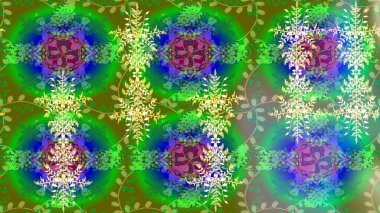 El çizimi Noel Raster illüstrasyonu. Kar Taneleri Karalamaları. Yeni Yıl Dekoratif Kar Taneleri Arkaplanı.