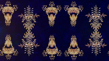 Çiçekli ipek eşarp. El çizimi çiçek unsurları olan soyut çizim raster deseni. 1950-1960 motifleri. Retro tekstil tasarım koleksiyonu. Siyah, gri ve mavi üzerine siyah, gri ve mavi.