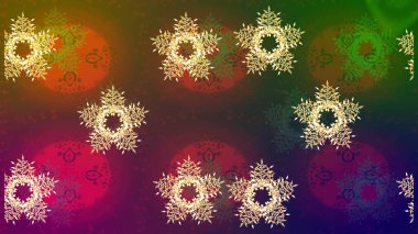 Desen snowflakes.raster Noel soyut renkli arka plan ile düşen kar tanesi. Raster illüstrasyon.