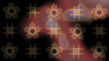 Kahverengi, siyah ve gri renklerde suluboya kar taneleri. Kışın sembolü. Güzel dekorasyon. Raster çizimi kar taneleri.