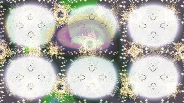 Raster Noel soyut renkli arka plan ve düşen kar tanesi. Noel süslemeleri ve Noel süslemeleri.