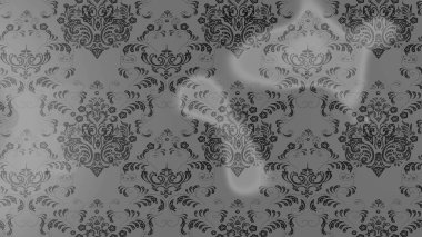 Çiçekli karalama şeklinde Raster çiçek deseni. Nazikçe, güzel çiçek arkaplanı. Gri ve kahverengi renkte çiçekler.