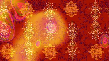 Mavi, nötr ve gri renkte çiçekler. Gömlek baskısı için çiçek boyası. Çiçek eskiz kalıbı geçmişi.