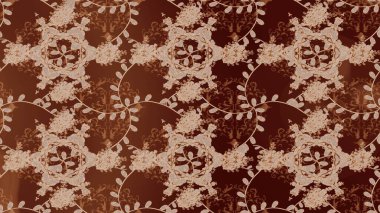 Şirin çiçekler. Satır seamless modeli. Rasterleştirme Trendy kumaş deseni.